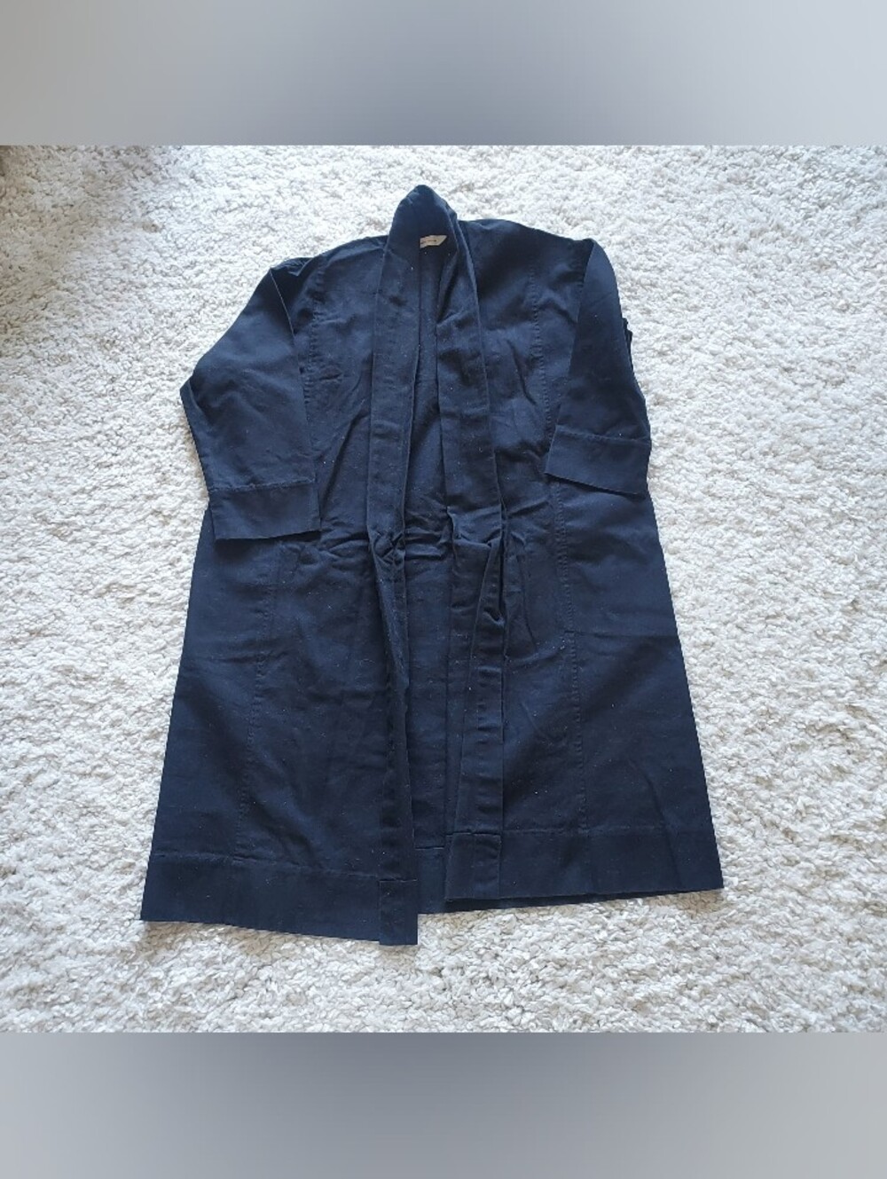 Elizabeth Suzann Clyde Trench Coat  Navy Cotton Canvas Size XS